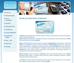 Netpay weboldal grafika és XHTML programozás
